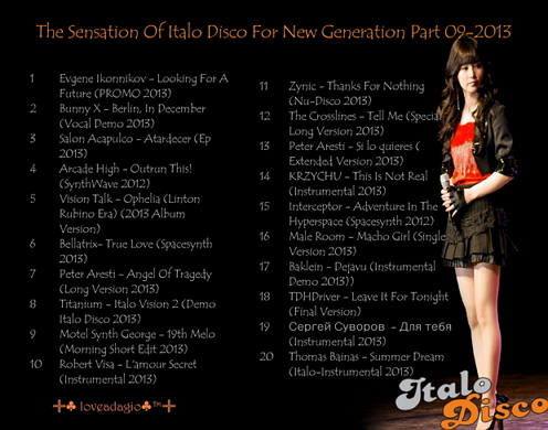 Постер VA - The Sensation Of Italo Disco For New Generation Part 1 - 11 VA - The Sensation Of Italo Disco For New Generation Part 1 - 11