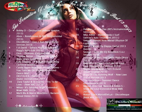 Постер VA - The Sensation Of Italo Disco For New Generation Part 1 - 11 VA - The Sensation Of Italo Disco For New Generation Part 1 - 11