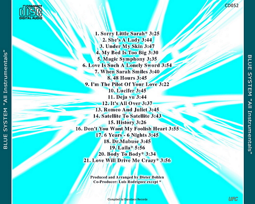 Постер Blue System - Instrumentals Blue System - Instrumentals