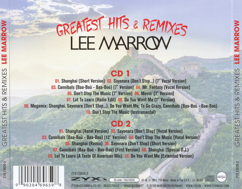 Постер Lee Marrow - Greatest Hits Remixes Lee Marrow - Greatest Hits Remixes