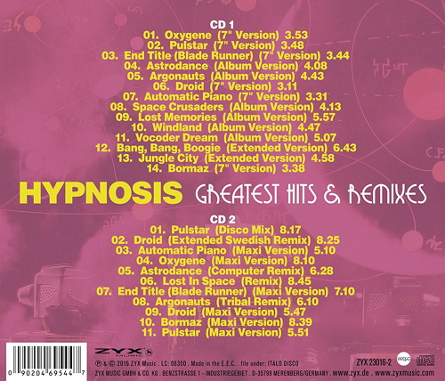 Постер Hypnosis - Greatest Hits Remixes Hypnosis - Greatest Hits Remixes