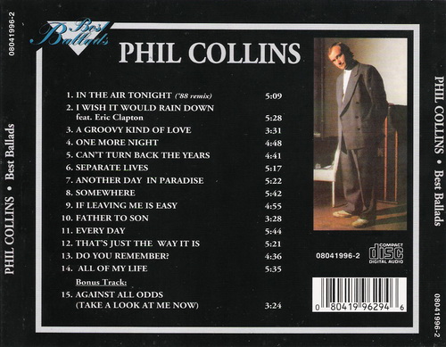 Постер Phil Collins Best Ballads Phil Collins Best Ballads