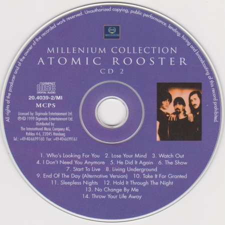 Постер Atomic Rooster - Millenium Collection Atomic Rooster - Millenium Collection