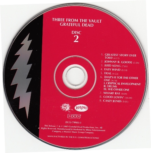 Постер Grateful Dead - Three From The Vault 2CD Grateful Dead - Three From The Vault 2CD