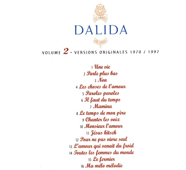 Постер Dalida - Les Annees Orlando - Vol 02/12 Une Vie Dalida - Les Annees Orlando - Vol 02/12 Une Vie