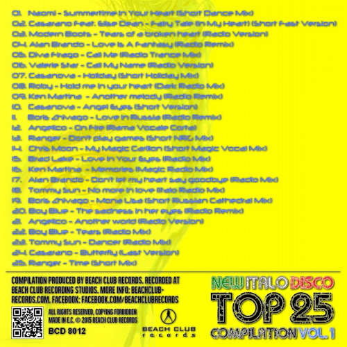 Постер VA - New Italo Disco Top 25 Compilation Vol. 1 VA - New Italo Disco Top 25 Compilation Vol. 1